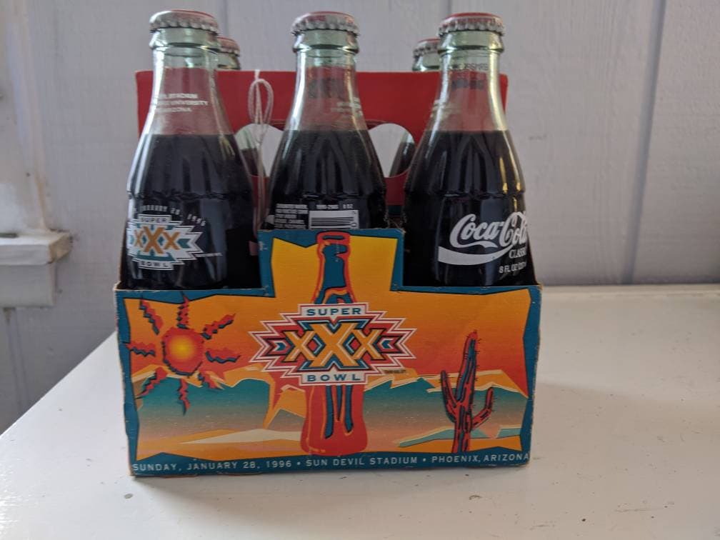 Superbowl 30 Six Pack of Commemorative Coca Cola Bottles - Etsy