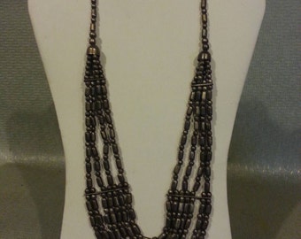 1980's Contemporary Metal Multi-strand Necklace