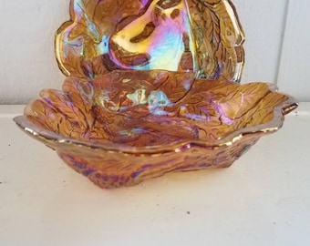 Carnival Glass Candy dishes Set of 2
