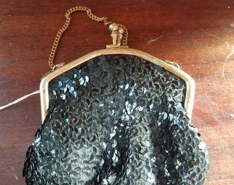 Black sequined purse the little black purse