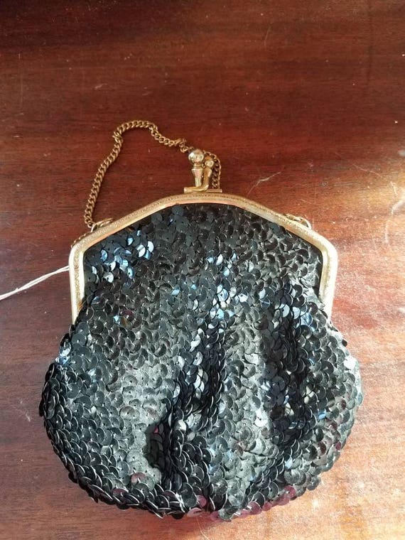 Black sequined purse the little black purse - image 1