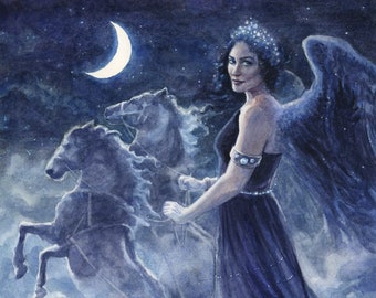 Nyx Medium Print | Night Goddess Nox Painting Art | Greek Goddess