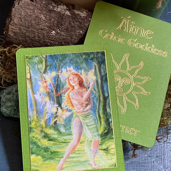 Aine Goddess Altar Card | Celtic Small Print | Pagan Gift Prayer Cards