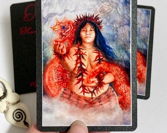 Kapo Altar Card | Hawaiian Dark Goddess | Artist trading card | Protection Spell Magic