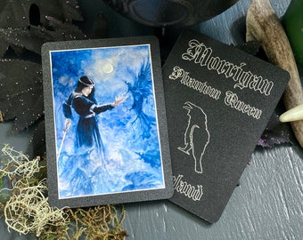 Morrigan Art Card | ACEO Goddess Altar | Celtic Dark Raven Goddess