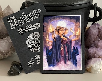 Hekate Altar Card | ACEO Goddess Art | Hecate Watercolor