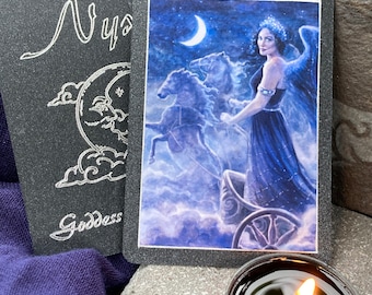 Nyx Prayer Card | Night Goddess Art Altar Nox