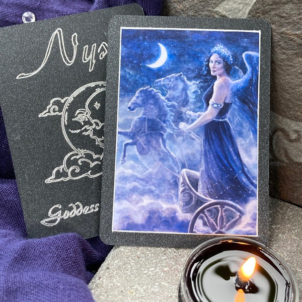 Nyx Prayer Card | Night Goddess Art Altar Nox