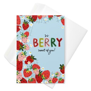 Carte de voeux So Berry Sweet, Carte de Berry Sweet, Carte utile, Carte de remerciement, Cartes d'aide, Cartes de remerciement