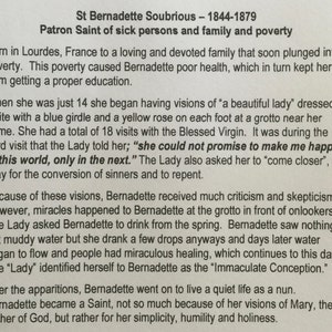 St Bernadette painting, Saint Bernadette Soubrious, saint painting, saint art, religious art, inspirational art, confirmation gift image 2