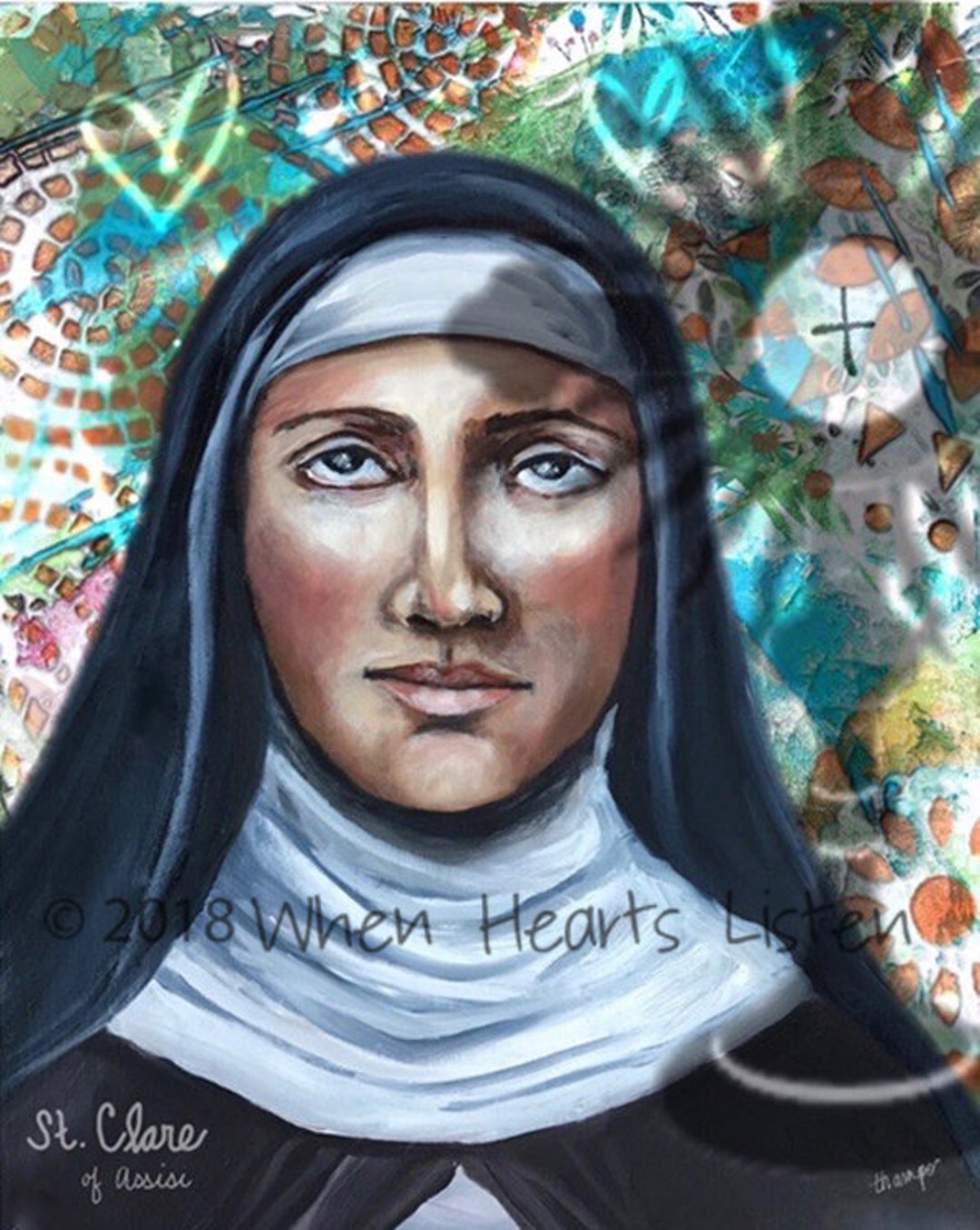St. Clare of Assisi, Saint Clare, Patron Saint of Television and Eye