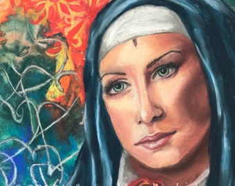 St.-Rita, Rita van Cascia, beschermheer van niet onmogelijk gevallen, bevestiging gift, religieuze kunst, heilige kunst, religieuze gift, religieuze pictogram
