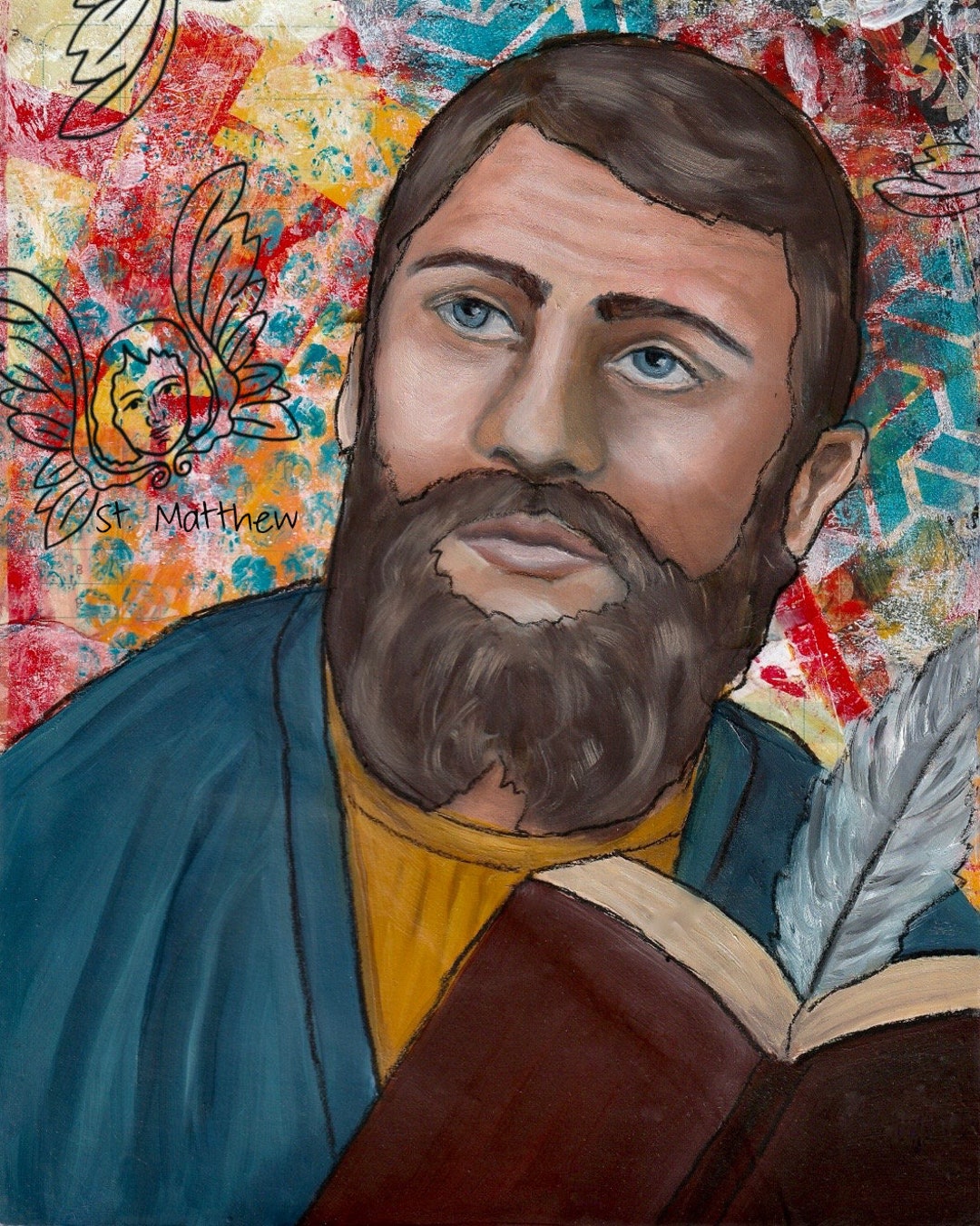 St. Matthew, St. Matthew the Apostle, Saint Art, Modern Icon