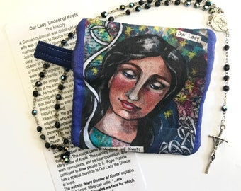 CUSTOM request for Cana - Rosary case, St. genevieve,