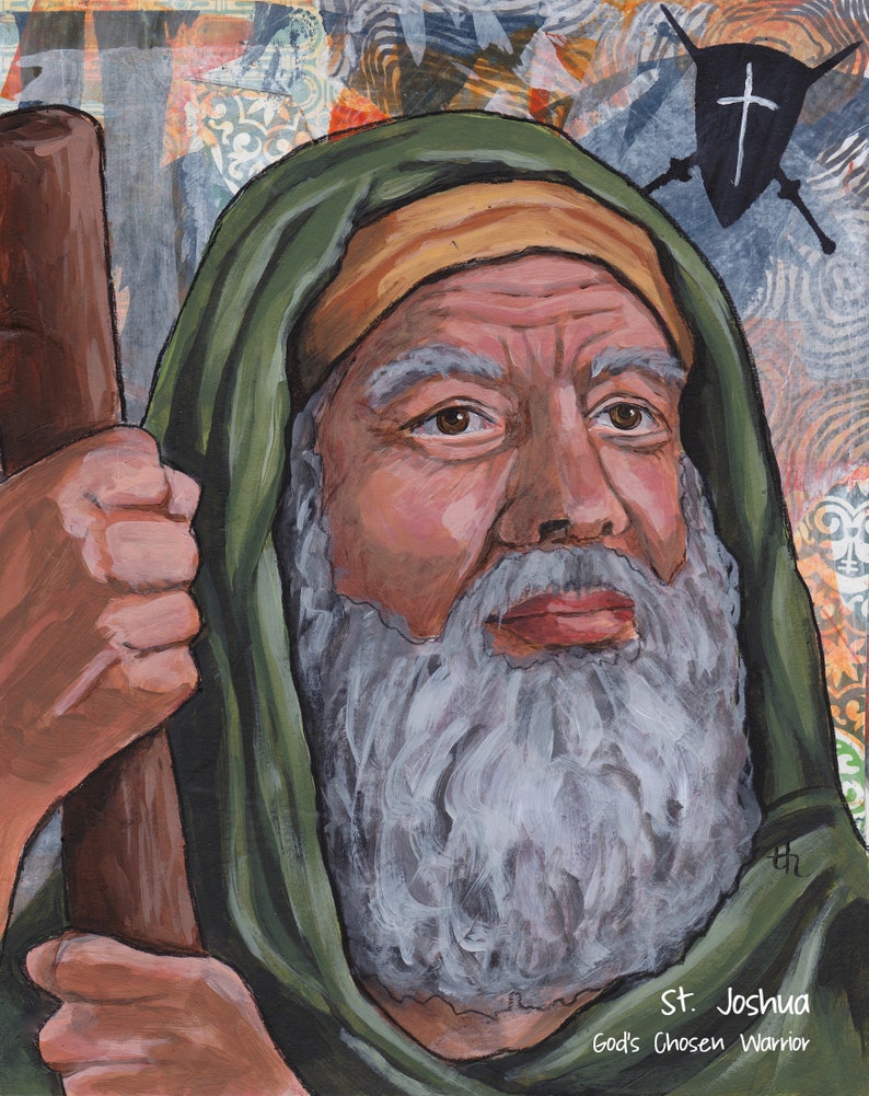 St. Joshua Patron Saint of Soldiers Saint Art Modern Icon - Etsy