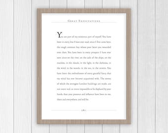 Charles Dickens Quote | Great Expectations Print | Part of My Existence Quote | Literary Gift | Classic Lit | Romantic Quote Poster
