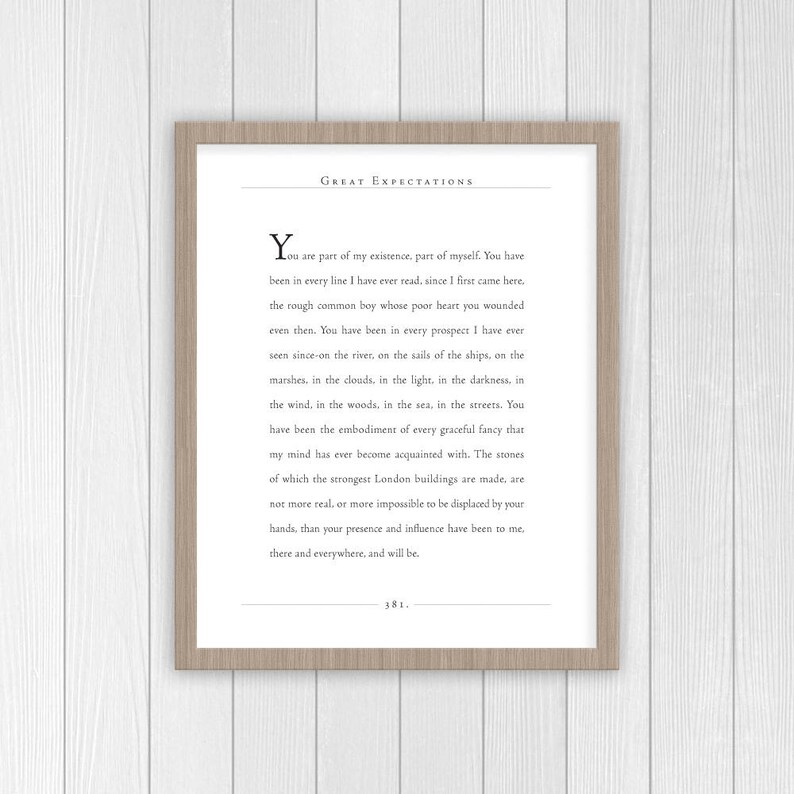 Charles Dickens Quote | Great Expectations Print | Part of My Existence ...