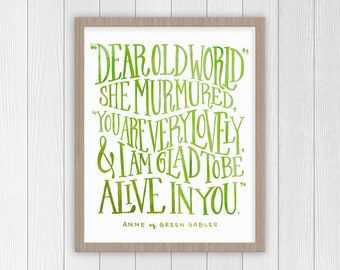 Anne of Green Gables Quote | Anne Shirley | Anne with an E | LM Montgomery Quote | Classic Literature Book Poster | Strong Girls