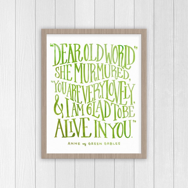 Anne of Green Gables Quote | Anne Shirley | Anne with an E | LM Montgomery Quote | Classic Literature Book Poster | Strong Girls
