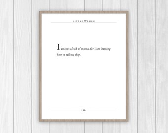 Little Women Quote | Louisa May Alcott Quote Print | Classic Book Quote | Gift for Book Lover | Classic Quote |