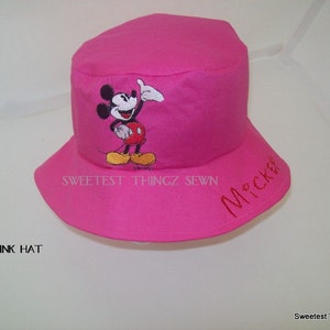 Bucket Hat/ Handmade Sun Hat/ Mickey Mouse Hat/ Disney Hat image 3