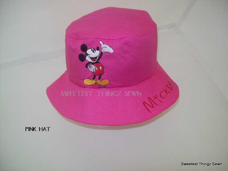 Bucket Hat/ Handmade Sun Hat/ Mickey Mouse Hat/ Disney Hat image 3