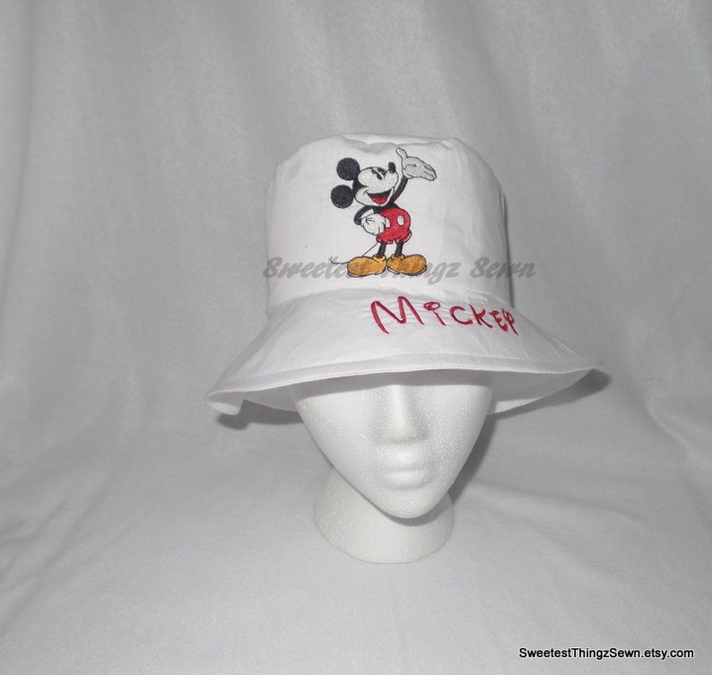 Bucket Hat/ Handmade Sun Hat/ Mickey Mouse Hat/ Disney Hat immagine 2