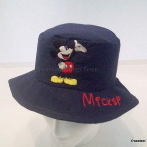 Bucket Hat/ Handmade Sun Hat/ Mickey Mouse Hat/ Disney Hat image 1