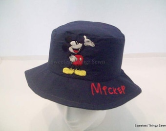 Bucket Hat/ Handmade Sun Hat/ Mickey Mouse Hat/ Disney Hat