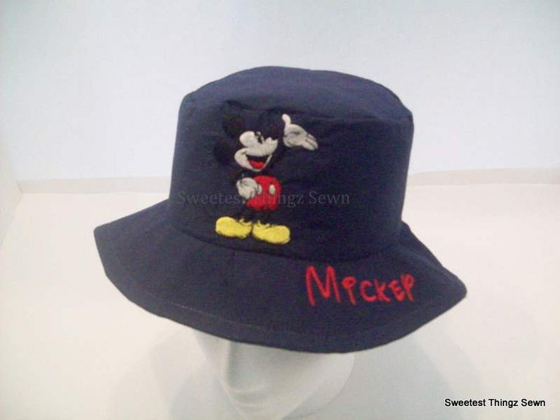 Bucket Hat/ Handmade Sun Hat/ Mickey Mouse Hat/ Disney Hat image 1