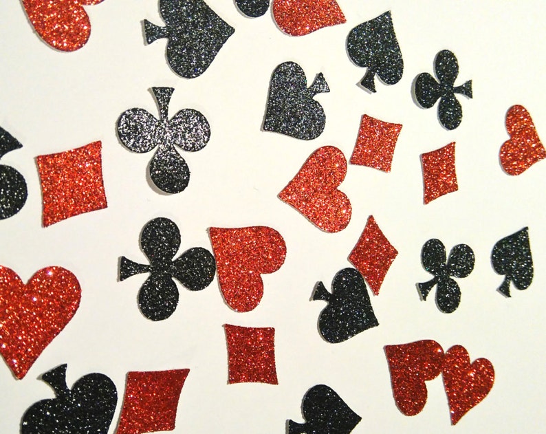 Alice in wonderland confetti Casino decorations Poker party Alice in Wonderland Decor Casino theme party Casino party