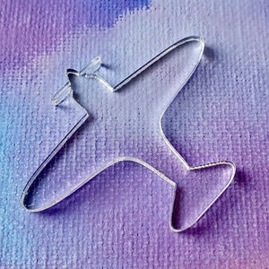 Acrylic AIRPLANE Shape, Acrylic Airplane Cutouts, Plane Blanks for Crafts, Choose SIZE and COLOR!