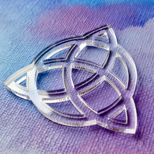 Acrylic Celtic Knot Symbol Cut Out, Trinity Symbol Shape