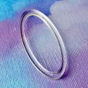 Acrylic OVAL Outline Shape for DIY Craft Projects, Acrylic Oval Blanks, Acrylic Oval Outline Cutouts, Choose Size and COLOR!