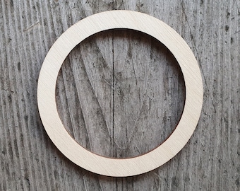 anelli di legno non finiti per gioielli fatti a mano e decorazioni artigianali cerchio di anelli di legno 45 mm connettori pendenti in legno Cerchi in legno rotondi da 20 pezzi 