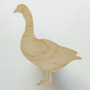 Forme d'oie en bois brut découpée au laser - découpes d'oie en bois - ébauches d'oie en contreplaqué - choisissez la taille !
