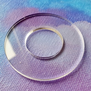 Laser-Cut Acrylic Wreath Shape for DIY Craft or Decoration Projects - Acrylic Circle Outline Cutouts - Acrylic Disc Blanks - Choose COLOR!