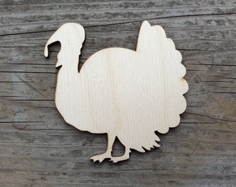 Turkey shape, MULTIPLE SIZES, Turkey cut out, Laser Cut turkey bird, Unfinished Wood, Cutout Shapes, Wooden cutouts, Thanksgiving cutouts