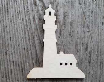 Lighthouse shape, MULTIPLE SIZES, Lighthouse cut out, Laser Cut, Unfinished Wood, Cutout Shapes, Wooden cutouts, Lighthouse cutouts