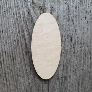 Oval shape, 3&quot; - 20&quot;, Laser cut, Oval cut out, Wooden geometric shapes, Unfinished Wood, Geometric shape cutouts for crafts