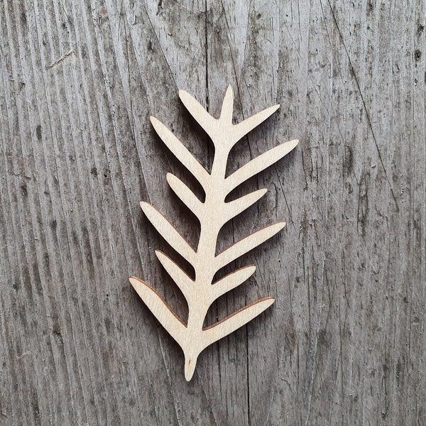 Pine bough shape, MULTIPLE SIZES, Laser Cut, Unfinished Wooden cutout Shapes for crafts and decorations, Christmas cutouts, Leaf shape