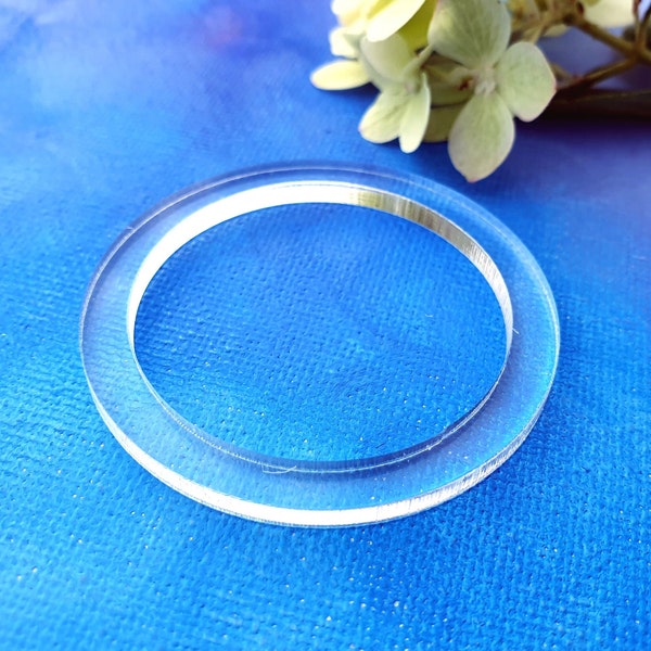 Laser-Cut Acrylic Circle Outline Shape for DIY Craft or Decoration Projects - Acrylic Circle Blanks - Circle Hoop Cutouts - Choose COLOR!