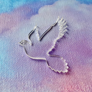 Acrylic DOVE Shape, Acrylic Bird Cutouts