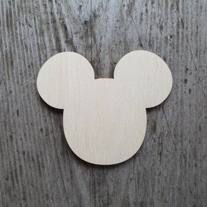 Testa di topo, 3" - 20", ritaglio di topo, taglio laser, sagome di legno grezzo per artigianato e decorazioni, testa di orso