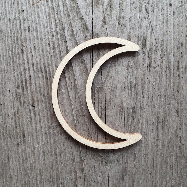 Moon outline shape, MULTIPLE SIZES, Moon cut out, Crescent moon outline shape, Cutout Shapes for crafts and decorations, Moon crescent shape