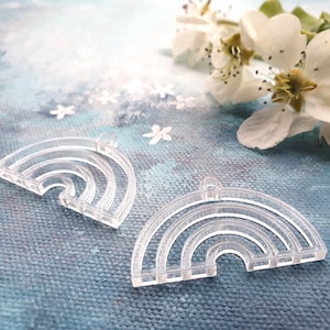 Découpes de boucles d&#39;oreilles arc-en-ciel en acrylique - Pièces de boucles d&#39;oreilles en acrylique - Accessoires de fabrication de bijoux - Découpes de bijoux - Choisissez la TAILLE et la COULEUR !