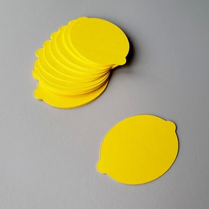 Découpe de citron, PLUSIEURS TAILLES, 20 pièces, Découpes de citron, Découpes de citron, Citrons en papier, Confettis de citron, Papier découpé de fruits