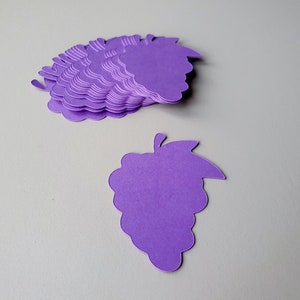 Grapes cutout, MULTIPLE SIZES, 20 pieces, Grapes die cuts, Paper cutouts, Grapes confetti, Fruit cut out paper, Fruit cutouts