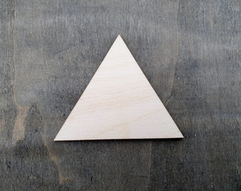 Laser Cut Out Unfinished Wood Shape Craft Supply BSC6 Triangle