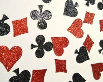 Alice in wonderland party decorations, Card confetti, Tea party decorations, Tea party confetti, Poker party decorations,